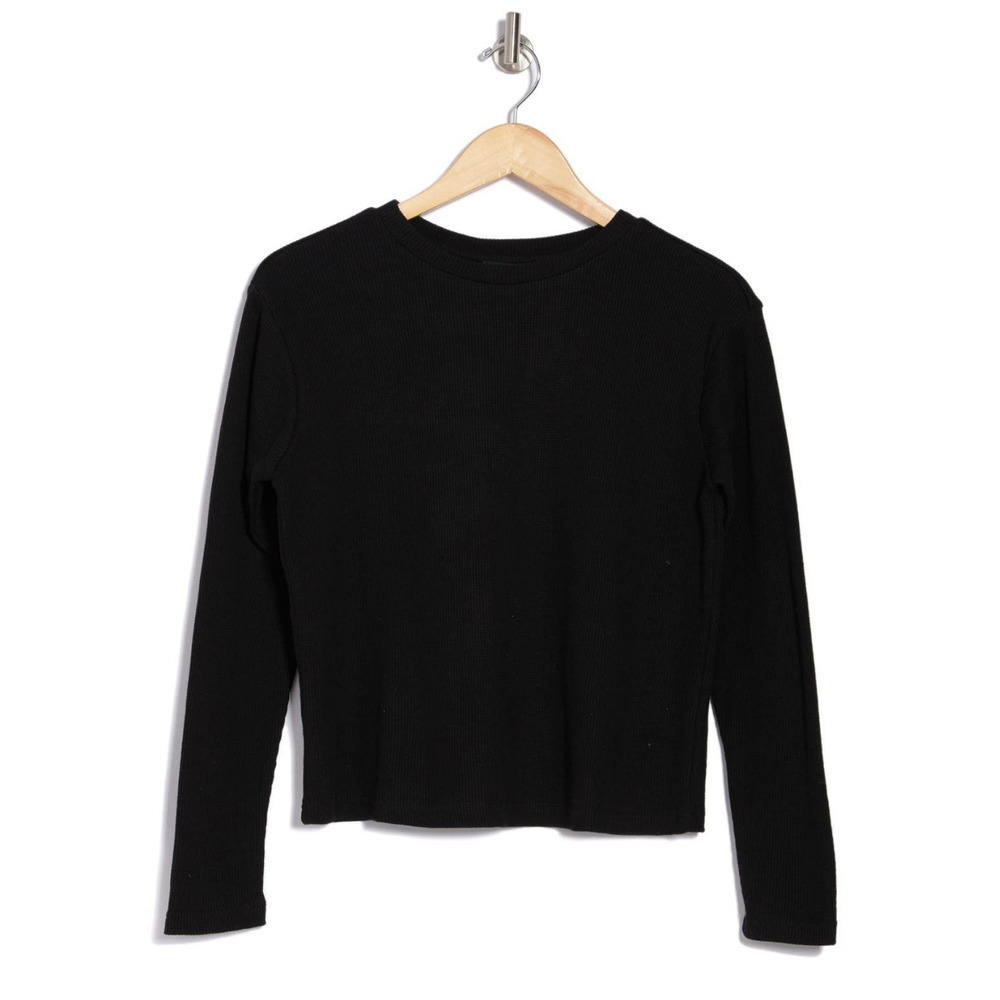 RDI Waffle Knit Long Sleeve Crop Top, Size L​​​​​​​​​​​​
